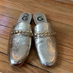 Women gold shoes G by guess